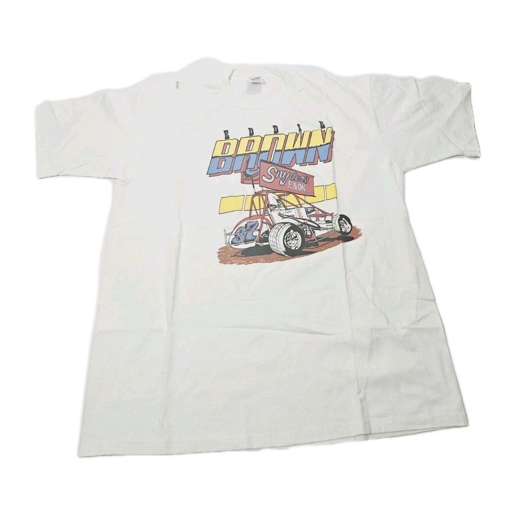 Vintage Eddie Brown Racing Snyders Exon 37 T-shirt Jerzees Size XL